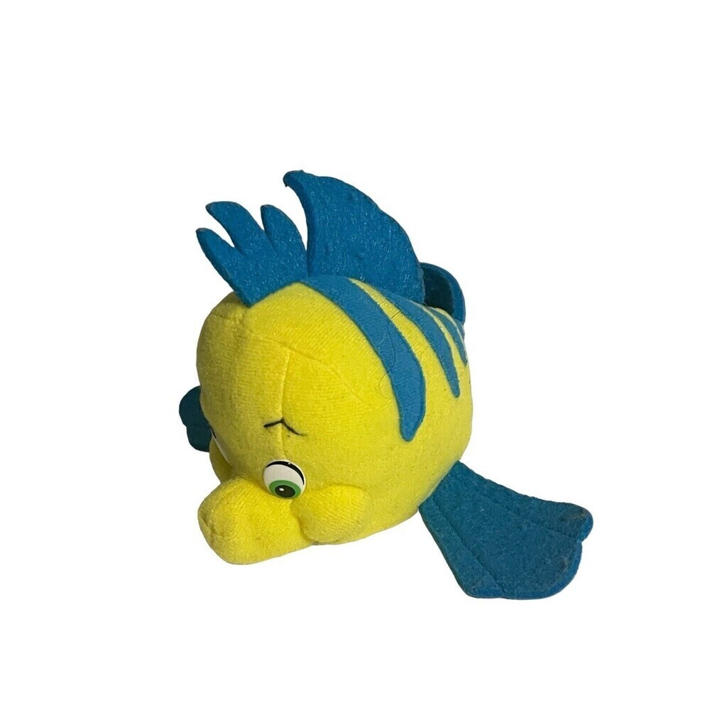 Vintage Applause Disney The Little Mermaid: Flounder Plush 6” Stuffed Animal